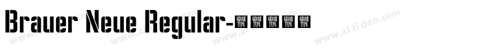 Brauer Neue Regular字体转换